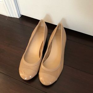 Cole Haan Nude leather wedges size 7